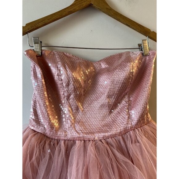 Betsey Johnson Collection Vintage Dress Pink Tutu Corset Sequins Tulle Prom SZ 6 - Picture 4 of 14